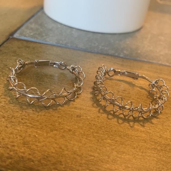 Hand made wire hoops - Picture 2 of 3